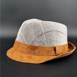 Lake of the Isles Tweed & Suede Fedora Hat / L/XL